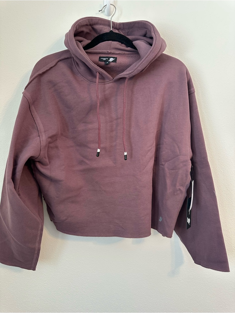 FUNDAMENTAL COAST Women's Kelly Cropped Sweatshirt Mauve Size S NWT